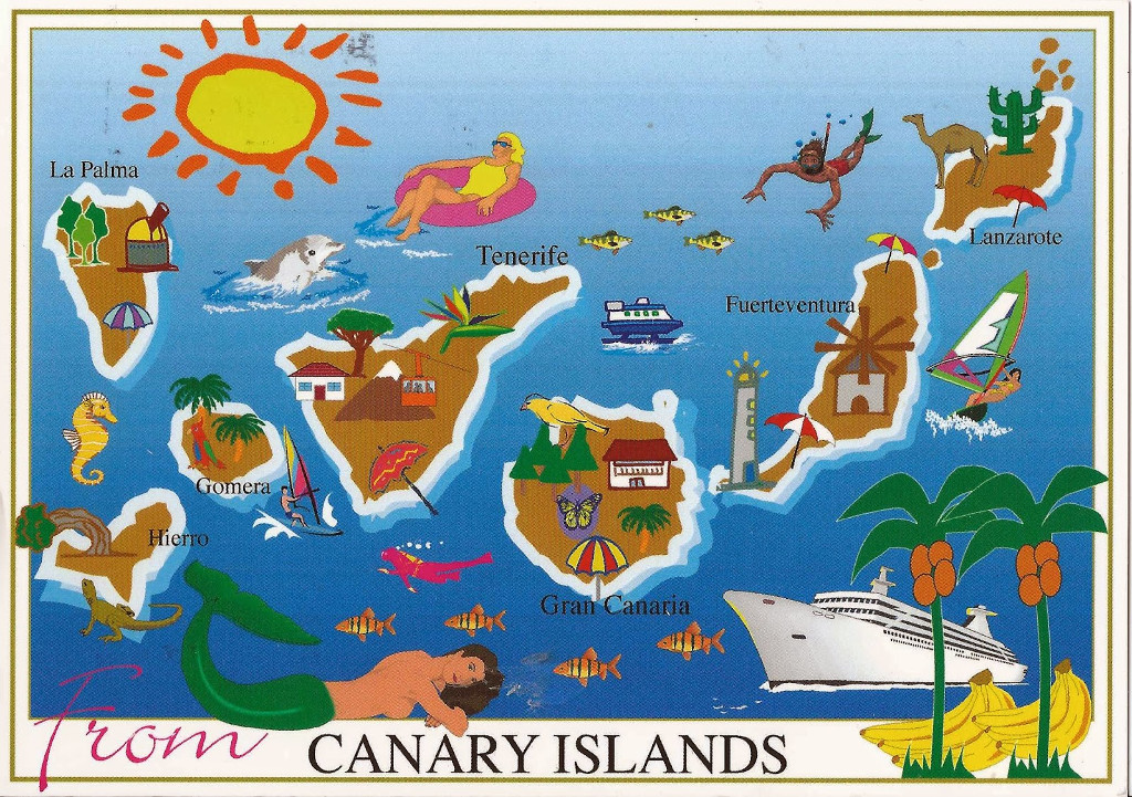 Kanári-szigetek régi képeslap
