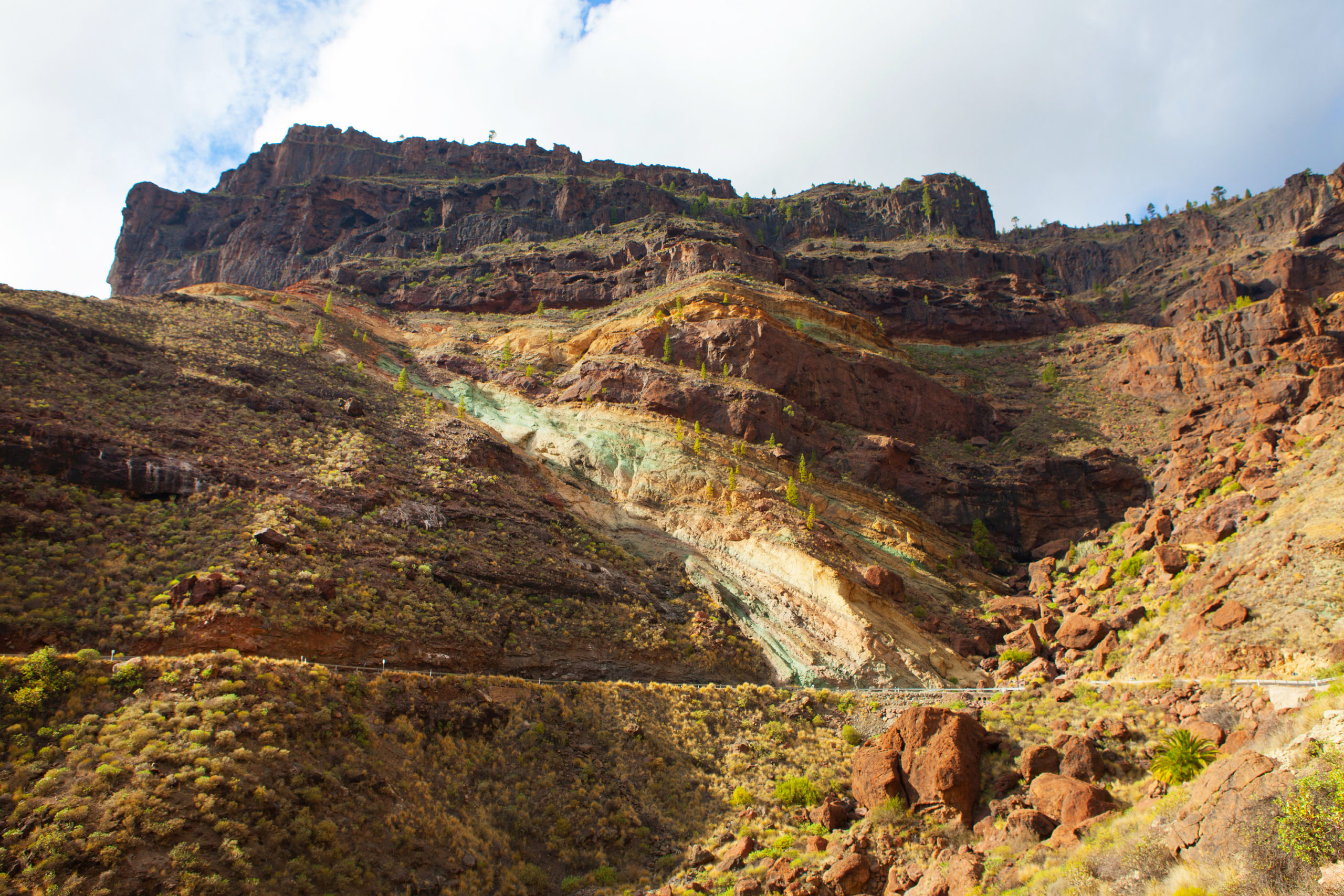 Látogatás-színes-hegyekbe-Fuente-de-los-Azulejos-különleges-sziklái-Gran-Canaria-turak-1